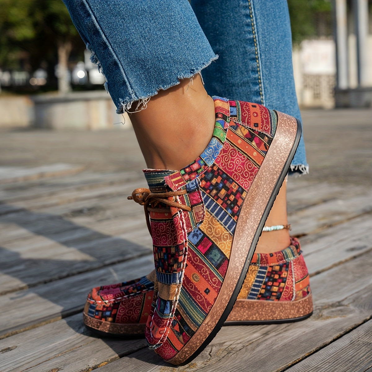 Arabella | Retro Patchwork Shoes