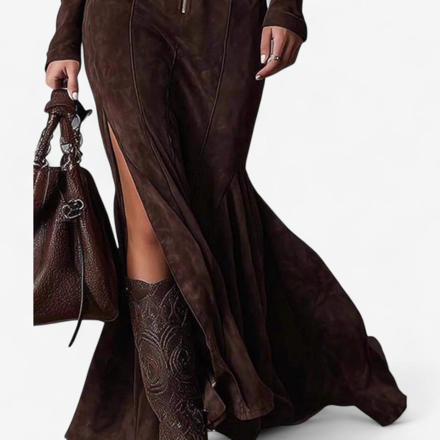 Evelyn | Refined High-Slit Dress