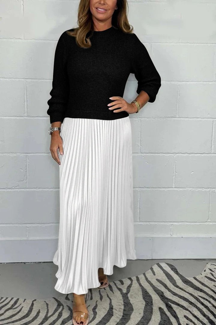 Amara™ | Pleated Knit Dress