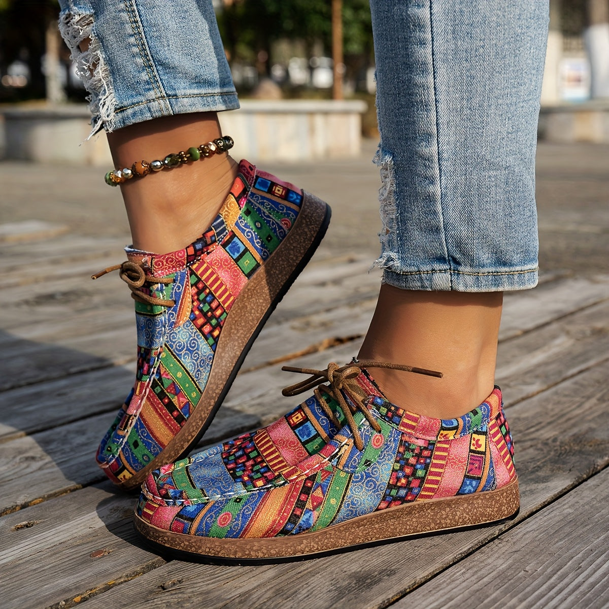 Arabella | Retro Patchwork Shoes