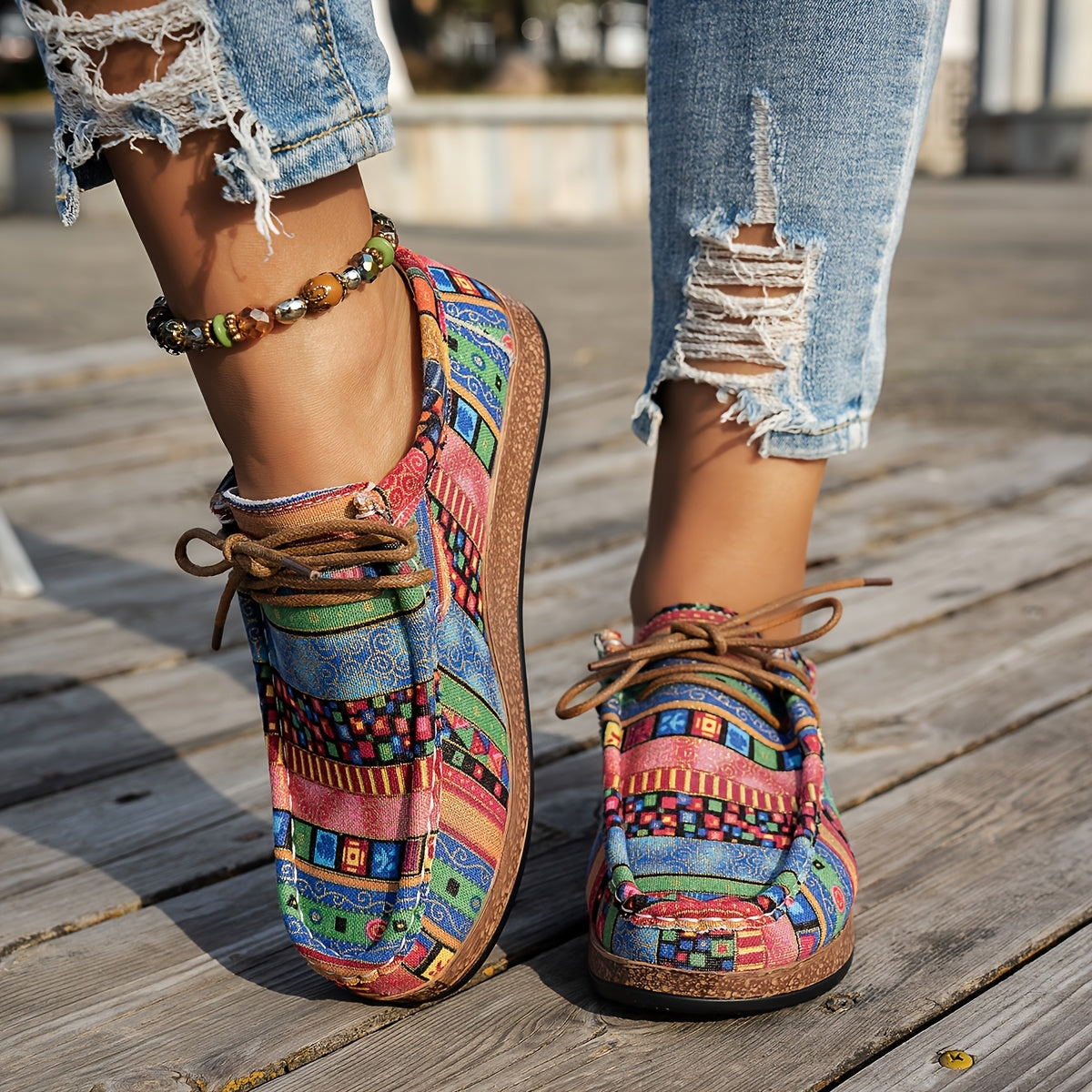 Arabella | Retro Patchwork Shoes