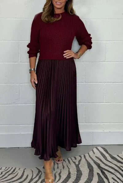 Amara™ | Pleated Knit Dress