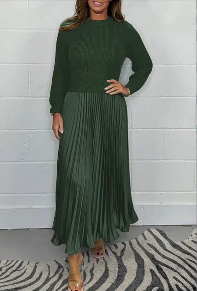 Amara™ | Pleated Knit Dress