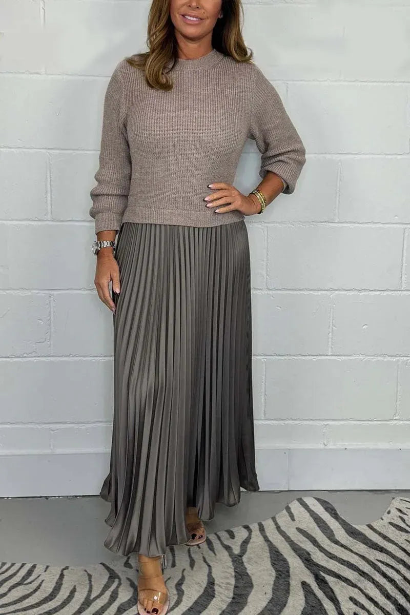 Amara™ | Pleated Knit Dress